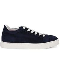 Isaia - Logo-Plaque Lace-Up Sneakers - Lyst