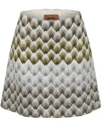 Missoni - Zigzag-Knit A-Line Mini Skirt - Lyst