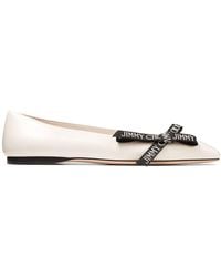 Jimmy Choo - Veda Leather Ballet Flats - Lyst