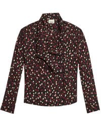 Isabel Marant - Emany Ruffled Polka-Dot Top - Lyst