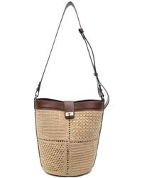 Anya Hindmarch - Raffia Patchwork Bucket Bag - Lyst
