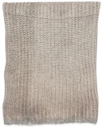 Avant Toi - Ribbed-Knit Frayed Snood Scarf - Lyst