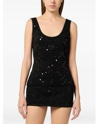 Philipp Plein - Rhombus Flower Strass Tank Top - Lyst