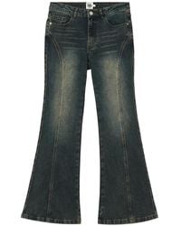 B+ AB - Seam-Detail Flared Jeans - Lyst