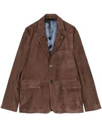 Paul Smith - Single-Breasted Suede Blazer - Lyst