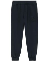 Burberry - Ekd-Embroidered Cotton Track Pants - Lyst