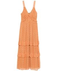 Twinset - Vestido Largo A Capas Con Volantes - Lyst