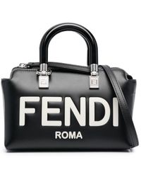 Fendi - Logo-debossed Leather Crossbody Bag - Lyst