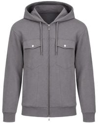 ARMANI EXCHANGE - Hoodie Zippé À Poche À Rabat - Lyst