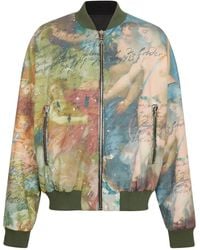 Balmain - Chaqueta bomber reversible con logo - Lyst