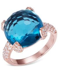 Anabela Chan - 18Kt Rose Vermeil Sugarloaf Faceted Topaz Ring - Lyst