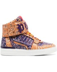 Philipp Plein - Paisley-Print Hi-Top Sneakers - Lyst