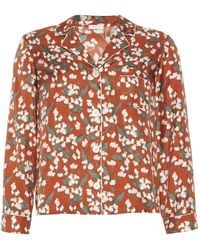 Eres - Lisière Floral-Print Silk Pajama Shirt - Lyst