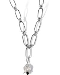 Annoushka - 18kt White Gold Tulips Diamond Charm Necklace - Lyst