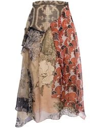 Biyan - Falda De Talle Alto Con Diseño Patchwork - Lyst