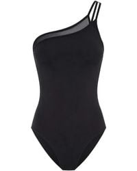 Gottex - One-Shoulder Mesh-Panel Swimsuit - Lyst