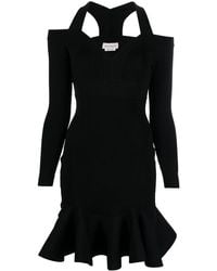McQueen - Off-Shoulder Mini Dress - Lyst