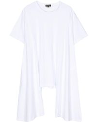 Comme des Garçons - Draped-detail Cotton T-shirt - Lyst
