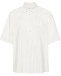 Lanvin - Pinstriped Silk-blend Shirt - Lyst