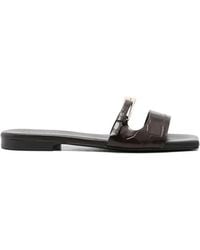 DONNARì - Buckle Detail Leather Sandals - Lyst
