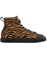 Giuseppe Zanotti 'Blabber' Sneakers mit Animal-Print - Braun