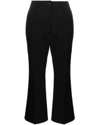 Jil Sander - Pressed-Crease Flared Cropped Trousers - Lyst