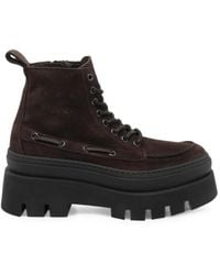 COPENHAGEN - Lace-Up Suede Boots - Lyst