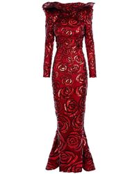 MITILIANE COUTURE - Sequin-Embroidered Long Dress - Lyst
