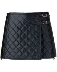 DURAZZI MILANO - Quilted Wrap Mini Skirt - Lyst