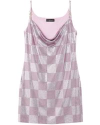 Versace - Check Pattern Dress - Lyst