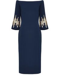 Jenny Packham - Aster Sequin-Embellished Midi Dress - Lyst