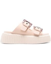 Agl Attilio Giusti Leombruni - Agatha Double-Buckle Slippers - Lyst