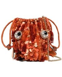 Anya Hindmarch - Sequin-Embellished Crystal-Detail Crossbody Bag - Lyst