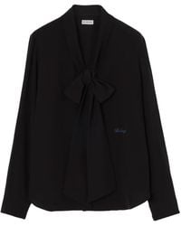 Burberry - Silk Crepe De Chine Blouse - Lyst