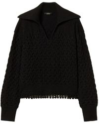 Twinset - Pull En Maille Torsadée Et Crochet - Lyst