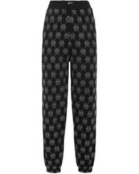 Philipp Plein - Washed Fleece Joggers Monogram Strass - Lyst