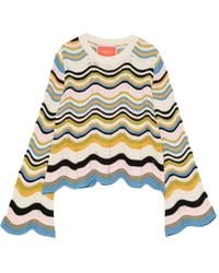 La DoubleJ - Pull Crop À Motif De Chevrons - Lyst