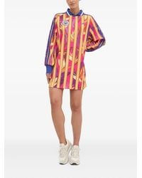 adidas - X Farm Premium Jurk Met Tropische Streep - Lyst