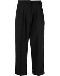 DKNY - High-Waist Tapered Trousers - Lyst