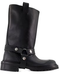 Golden Goose - Kurt Buckle-Strap Calfskin Boots - Lyst