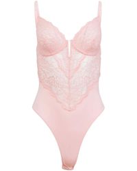Fleur du Mal ブラック Bianca レースボディスーツ ブラック | Lyst