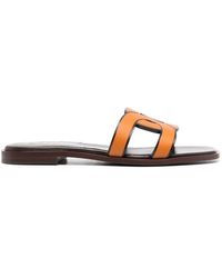 Tod's - Cut-out Leather Slides - Lyst