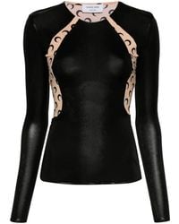 Marine Serre - Sand And Crescent Moon Print Draped Top For - Lyst