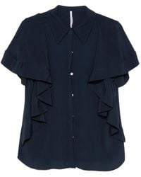 Liviana Conti - Ruffled Short-Sleeve Blouse - Lyst