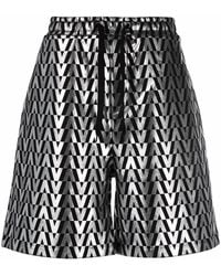 Valentino Garavani - High-Shine Monogram Shorts - Lyst