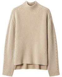 Maison Kitsuné - Ribbed-Knit High-Neck Sweater - Lyst