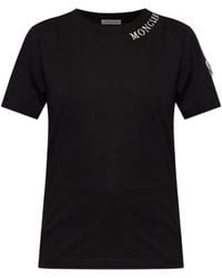 Moncler - Embroidered-Logo Short-Sleeve T-Shirt - Lyst