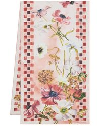 Ferragamo - Zijden Sjaal Met Fiori-Print - Lyst