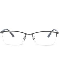 Gucci - Square-Frame Semi-Rimless Glasses - Lyst