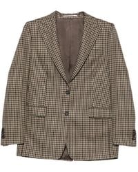 Tagliatore - Houndstooth-Pattern Wool Blazer - Lyst
